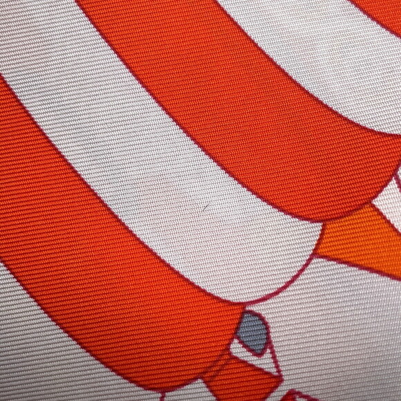 HERMES Orange Silk Scarf - Picture 3 of 7